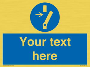 Custom Disconnect Sign